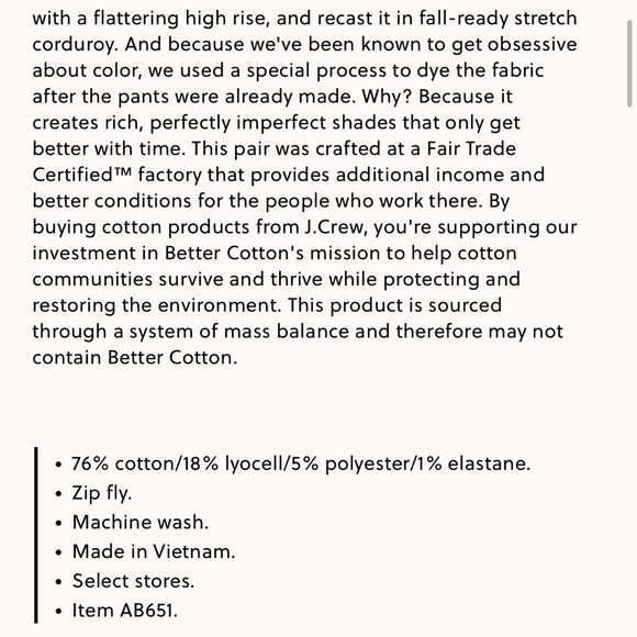 J. Crew Vintage slim-straight corduroy pant - Picture 6 of 9